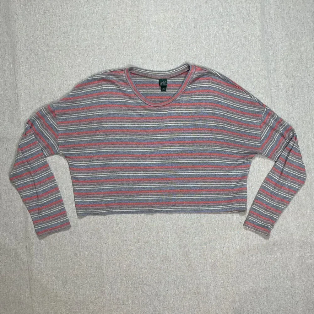 Wild Fable | Striped Long Sleeve Crop Top |  Medium